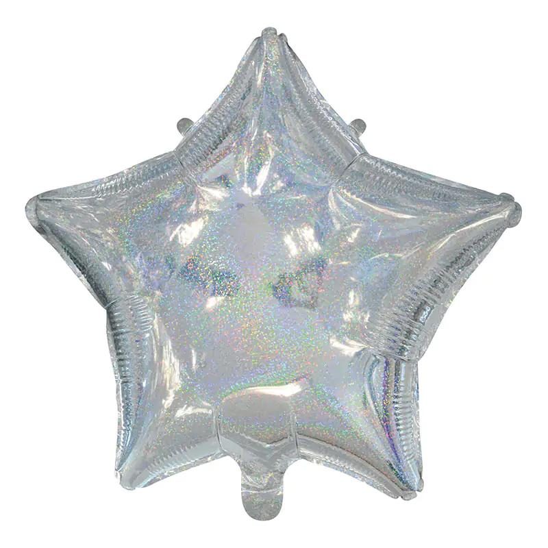 Holografik Silver Düz Yıldız